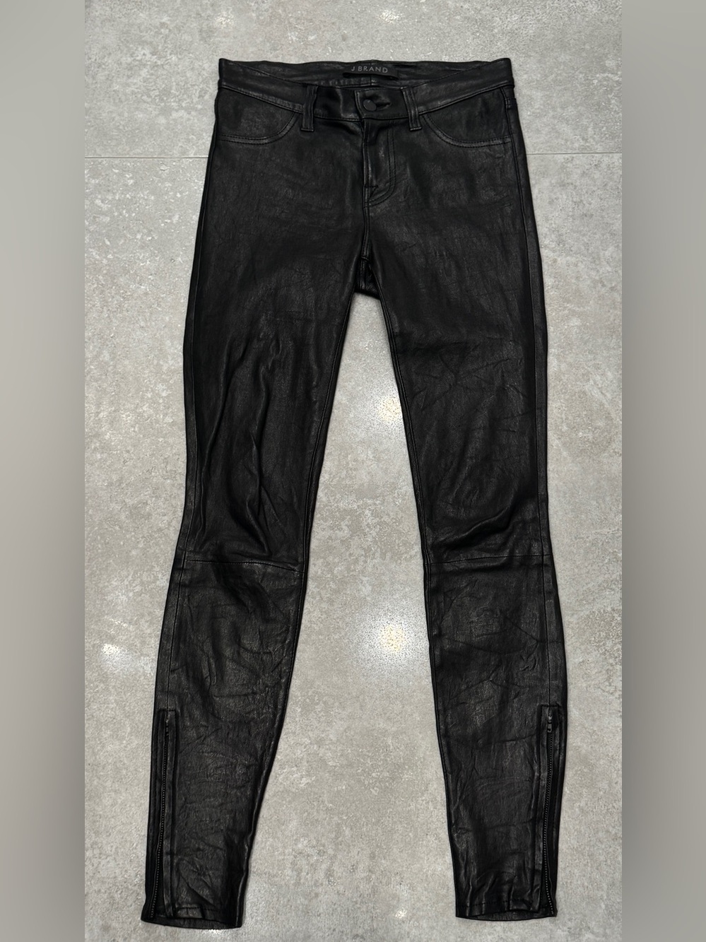 J Brand Black Skinny Leather Jeans